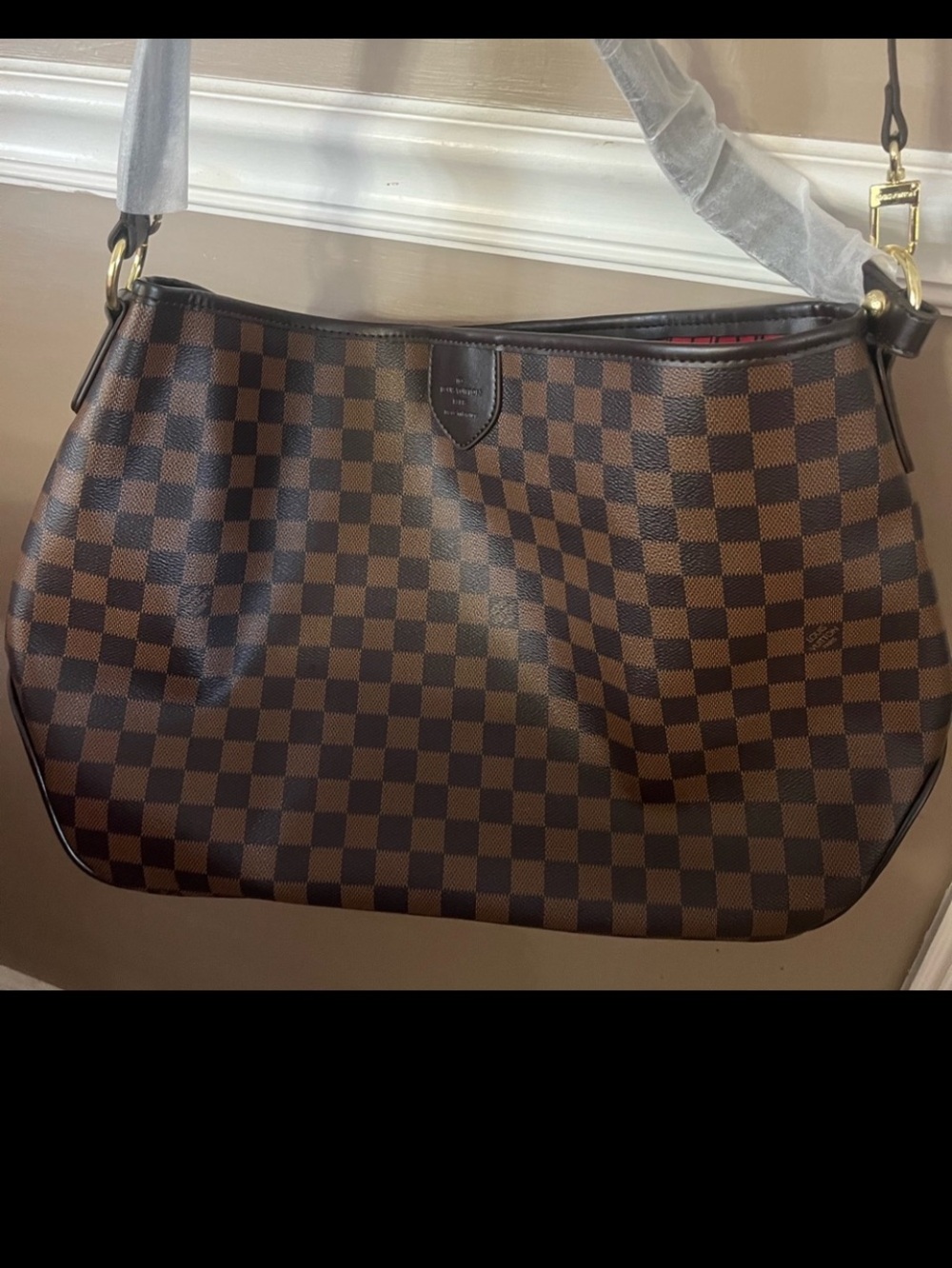 Stunning Louis Vuitton style Damier Brown Handbag